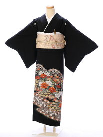 【レンタル】 留袖レンタルフルセット 黒留袖 レンタル 結婚式 母親 和服 列席 親族 留袖 送料無料 新品足袋プレゼント 小物一式つき 五つ紋 五三桐 結婚式 正装 和服 4A1233