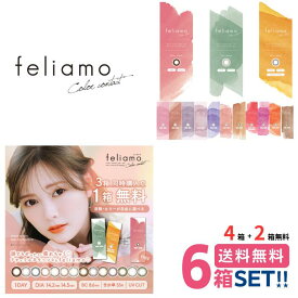 【500円OFFクーポン】 【4箱+2箱無料キャンペーン】【合計6箱セット】 feliamo フェリアモ (1箱10枚入)【ポスト便 送料無料】【同梱不可】 一日使い捨て ワンデー カラコン カラーコンタクトレンズ 白石麻衣 UVカット 14.2mm 14.5mm 度あり 度なし 1day フチなし PIA