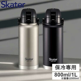 水筒 スケーター ハンドル付 800ml 1L ダイレクトボトル 水筒 軽 スポーツ リットル ボトル キッチン 保冷 大 大人 子供 シルバー ブラック かっこいい おしゃれ 1000ml STD8H[2603SX]
