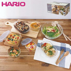 【ポイント5倍★11日9:59迄】 ボウル 耐熱 ガラス セット 保存容器 グラタン皿 耐熱容器 福袋 7点セットレンジ オーブン 対応 ボウル 収納 デザートカップ 小鉢 レンジOK 耐熱ガラス 福袋 福箱 電子レンジ 食洗機 HARIO HOCK-26-TGR