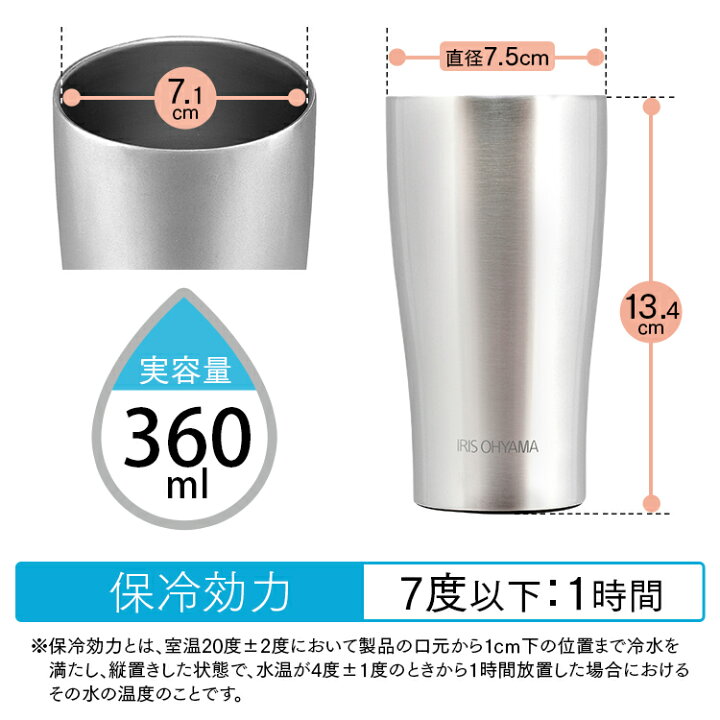 人気のクリスマスアイテムがいっぱい タンブラー 360ml おしゃれ ステンレスタンブラー 2個セット 保冷 アイリスオーヤマ ペアセット Stl 360 Shipsctc Org