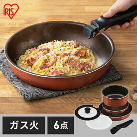 ★ランキング急上昇★ フライパン セット ih 6点 10点 フライパンセット IH ガス火 アイリスオーヤマ 取っ手が取れる 高耐久4層構造 耐久性 長持ち 焦げつきにくい 鍋 炒め鍋 卵焼き器 ダイヤモンドコートパン 16cm 20cm 26cm PDCI-T6S PDCI-T10S