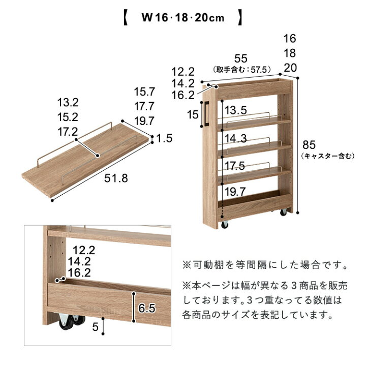 楽天市場】【最大22％OFF☆】【幅が選べる】キッチンワゴン 隙間収納 