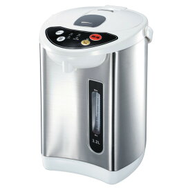 電動給湯ポット3.2L HKP-325送料無料 給湯ポット 電気ポット ポット 給湯ロック機能 再沸騰 カッププッシュスイッチ 保温 温度設定 上蓋取り外し 3.2リットル ヒロ・コーポレーション