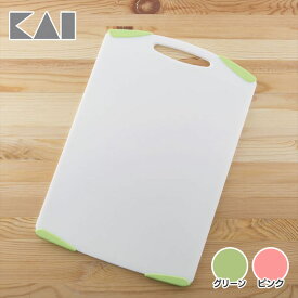 貝印 まな板 グリーン ピンク 軽いまな板 LL (420×292×9mm) 000AP5311軽い LLサイズ 軽量 便利 すべり止め付き 耐熱