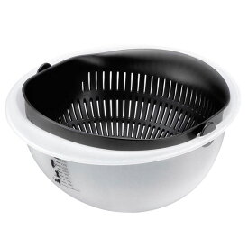 ザル ボウル Nyammy ねこのザル・ボウル DF4701キッチンツール ねこ 猫 可愛い かわいい 一体型 水切り キッチン おしゃれ 1.9L 目盛り付 便利グッズ 便利 調理 料理 調理器具 おしゃれ 貝印（株）