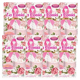 [8個セット]ラコシア プリントロール（再生紙）108mm×25m 12R ダブル ピンク 2757 トイレットペーパー プリント柄 香り付き 再生紙 かわいい まとめ買い LaCosia ローズの香り 8パック 丸富製紙