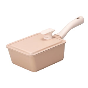 フライパン IH シービージャパン CB JAPAN Supot 深型四角フライパン 13×18cm ih ガス火 深型 鍋 1人用 片手鍋 小鍋 かわいい おしゃれ 四角いフライパン 専用蓋付き フッ素コーティング マルチパン