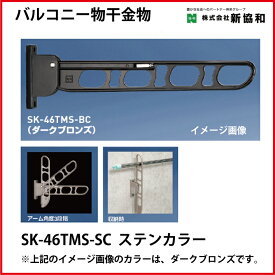 神栄ホームクリエイト（新協和） [SK-46TMS-SC] バルコニー物干金物（縦収納型)(2本セット) カラー：ステンカラー