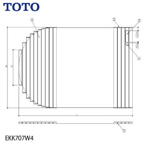 yLINEN[|zzzCt^ yʃVb^[ ӂ 720×1356mm TOTO [EKK707W4] oX C