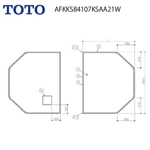 yLINEN[|zzzCӂ gݍ킹 g݂ӂ fMdl 1180×695 L=590 2 TOTO [AFKKS84107KSAA21W] [2T