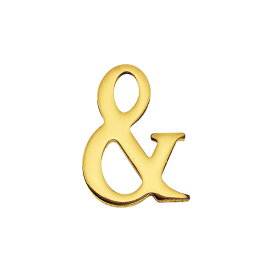 真鍮 切り文字(30サイズ)大文字 ブラスレター 金色 30mm 「＆」 アンティーク ブラス 雑貨 [820127] ゴーリキアイランド
