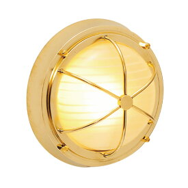 真鍮 ウォールライト(くもりガラス＆LEDランプ)BH3000 FR LE 金色 アンティーク ブラス 雑貨 [700319] ゴーリキアイランド
