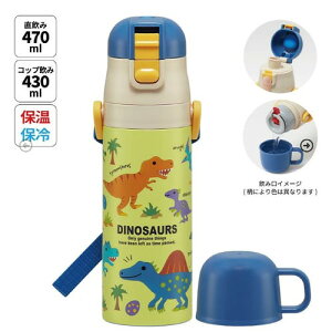 �yLINE�N�[�|���z�z���z���y�ʃR���p�N�g2WAY�X�e�����X�{�g�� �R�b�v�������� 430ml/470ml �f�B�m�T�E���X�s�N�`���[�u�b�N ���� �X�P�[�^�[ Skater [4973307624513] SKDC4