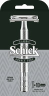 【楽天1位】 Schick(シック) シック クラシック ダブルエッジメタルホルダーシルバー (替刃10コ付) 髭剃…