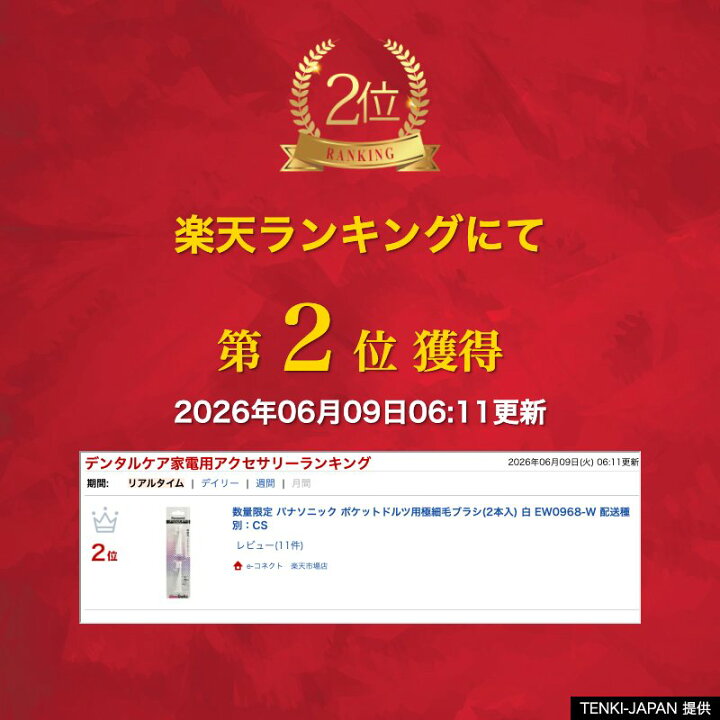楽天市場】数量限定 パナソニック ポケットドルツ用極細毛ブラシ(2本入 