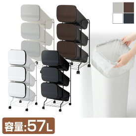 ゴミ箱 分別 縦型 19L×3段 キャスター付き スムーススタンドダストボックス3P ダストボックス 3分別 ペールワゴン リス RISU 【送料無料】