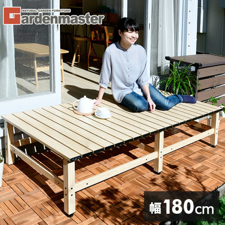 楽天市場】アルミワイド縁台 アルミデッキ (幅180奥行90) DXB-180(LWD 