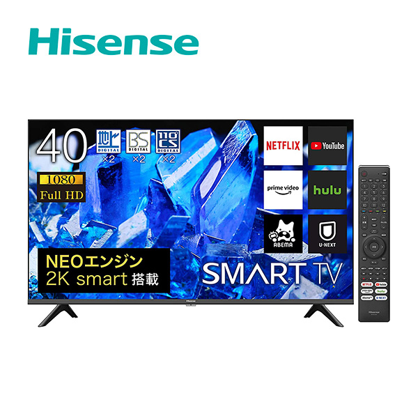 楽天市場】テレビ TV 40型 2Kテレビ 3波Wチューナー内蔵 NEOエンジン 