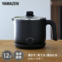 電気ケトル クッキングケトル 1.2L 温度調節 お料理ケトル 鍋 YRGB-S600(B) ラーメンケトル クッキングポット 調理鍋 電気調理鍋 一人暮らし 新生活 山善 YAMAZEN 【送料無料】