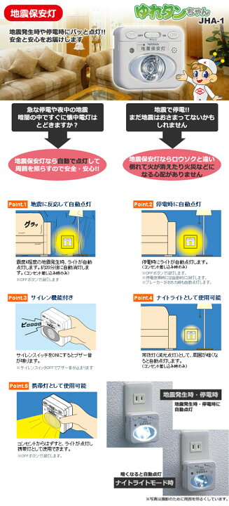 楽天市場 ゆれタンちゃん 地震保安灯 Jha 1 防災グッズ 停電対策 Ledライト ニッタン Nittan 送料無料 くらしのeショップ 楽天市場 ゆれタンちゃん 地震保安灯 Jha 1 防災グッズ 停電対策 Ledライト ニッタン Nittan 送料無料 くらしのeショップ