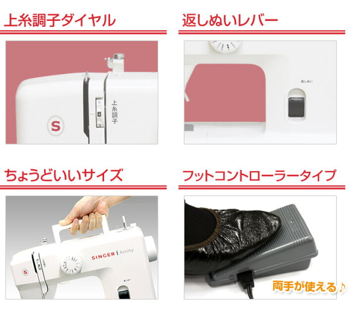 楽天市場】電動ミシン Amity SN20A 電動ミシン コンパクトミシン 家庭  
