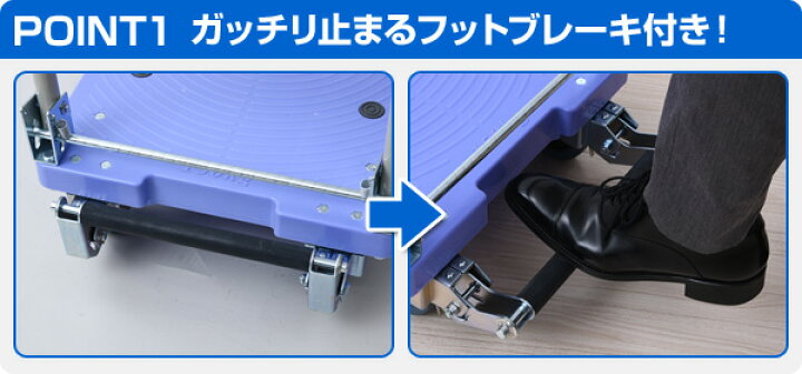 楽天市場】サイレントマスター (積載荷重150kg) フットブレーキ付き 