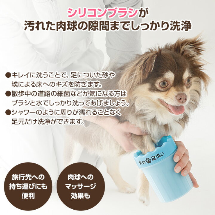 楽天市場 犬の足洗い 犬 足 洗浄 ペット用品 散歩 犬用ブラシ 肉球ブラシ 犬用肉球ブラシ 足洗い 洗う 足の汚れ 散歩グッズ 小型犬 肉球 メイダイ 送料無料 くらしのｅショップ