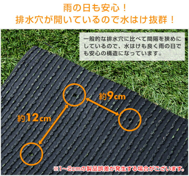 楽天市場】人工芝 防草シート付き 芝丈35mm U字固定ピン付き 幅1m 幅2m 