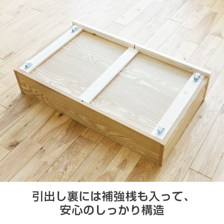 楽天市場】ベッド下 収納ボックス 2個組 高さ23.5 キャスター付き  