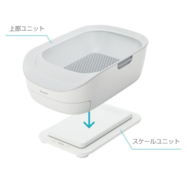 ペットケアモニター 猫用システムトイレ HN-PC001-W ペットトイレ 猫用トイレ システムトイレ AIトイレ 猫トイレ シャープ SHARP  【送料無料】 | くらしのｅショップ