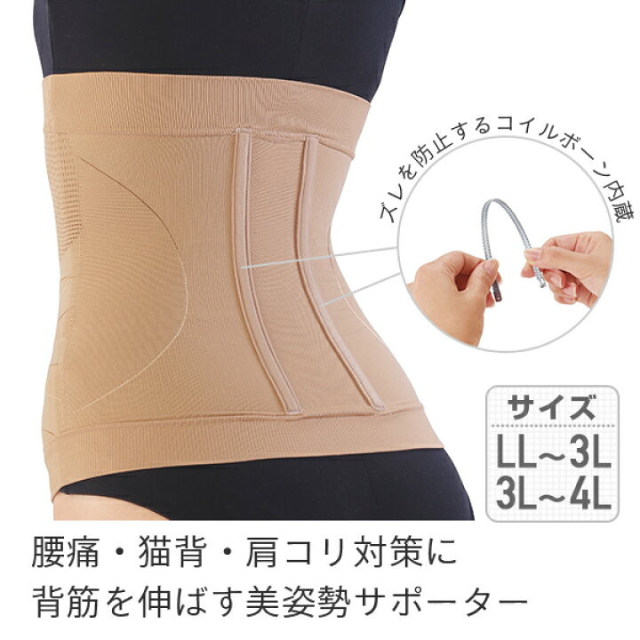 楽天市場 日本製 美姿勢サポーター Ll 3l 3l 4l 姿勢 矯正 矯正ベルト 猫背矯正 姿勢矯正 男性 女性 腰用サポーター 腰サポーター ぎっくり腰 コルセット 姿勢矯正ベルト メイダイ 送料無料 くらしのｅショップ