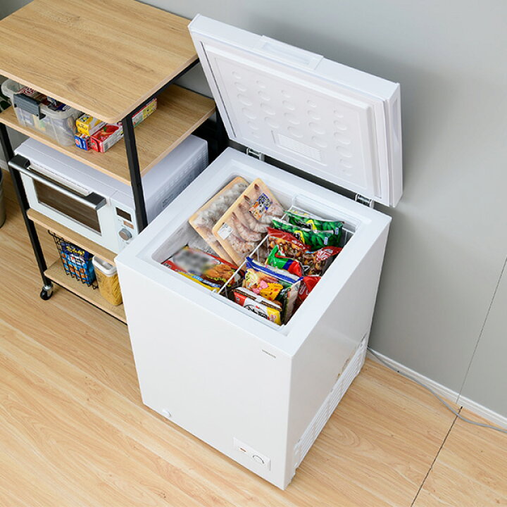 楽天市場】冷凍庫 家庭用 100L 上開き 直冷式 YF-C101 W フリーザー 