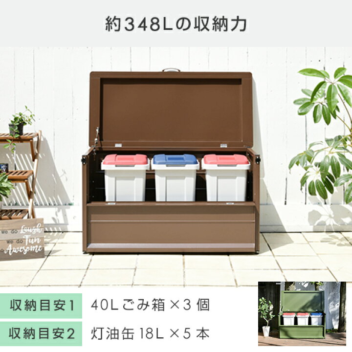 楽天市場】ゴミ箱 屋外 大容量 大型 分別 カラスよけ DB-125N 
