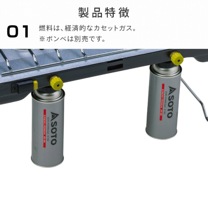 楽天市場】2バーナー バーナーコンロ 3300kcal/h カセットガス対応 ST 
