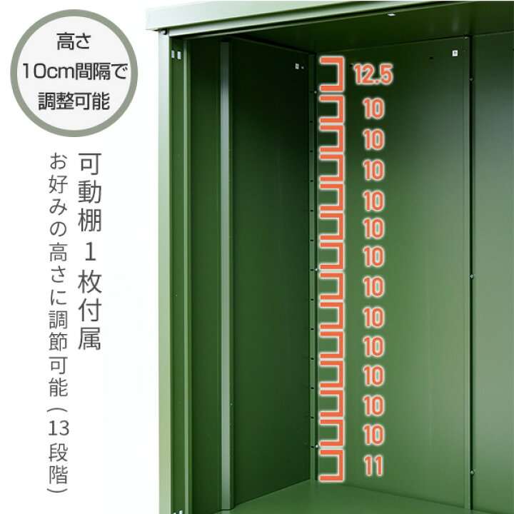 楽天市場】物置 屋外 おしゃれ 大型 (幅120奥行75高さ154) DSLB-1215 