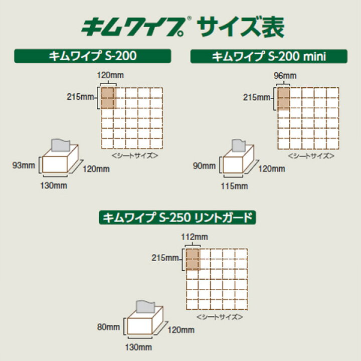 大きな取引 日本製紙クレシア キムワイプ S-200 mini 62015 96×215mm 200枚 6個入