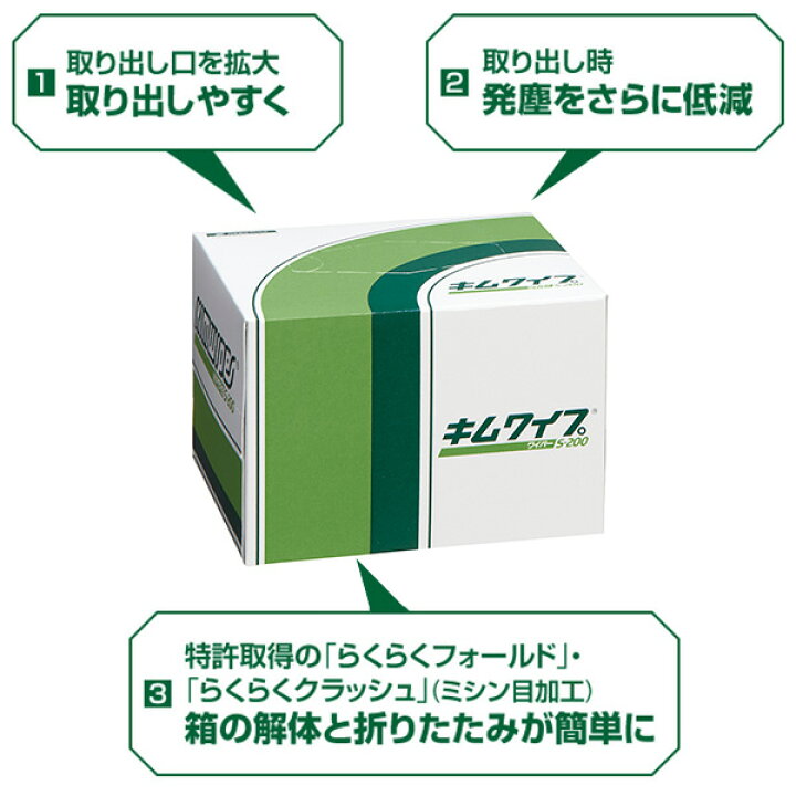 高品質新品 クレシア キムワイプ S-200 62011 ３箱セット販売 200枚×３ボックス