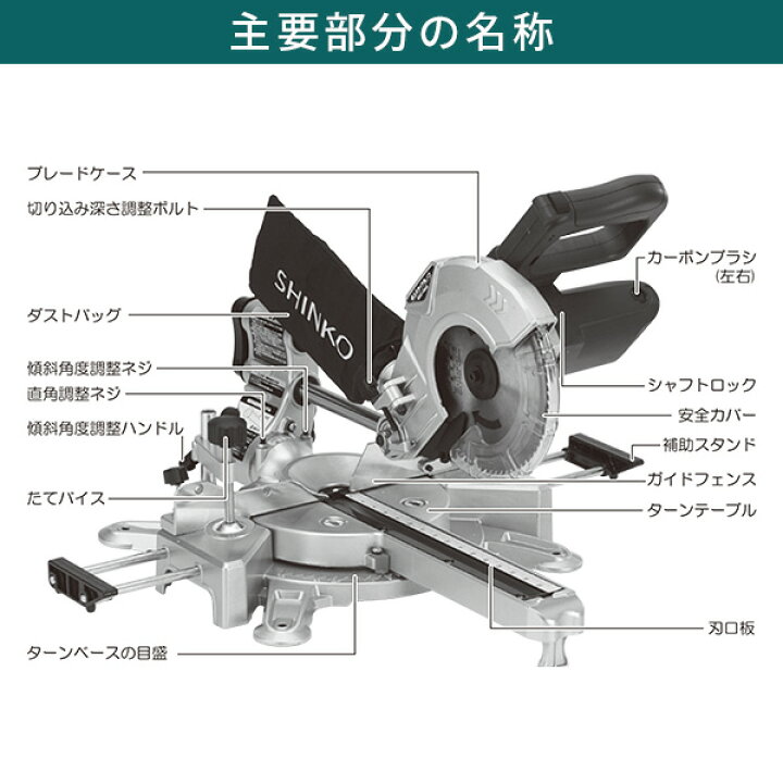 楽天市場】卓上スライド丸ノコ ダストバッグ付 SSC-190A シルバー 電動 