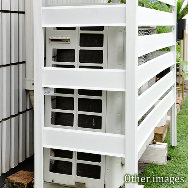 楽天市場 エアコンカバー 室外機 アルミ製 大型タイプ 棚付き Kaac 100t エアコン室外機カバー 日よけカバー 室外機ラック アルミエアコン カバー おしゃれ 山善 Yamazen ガーデンマスター 送料無料 くらしのｅショップ