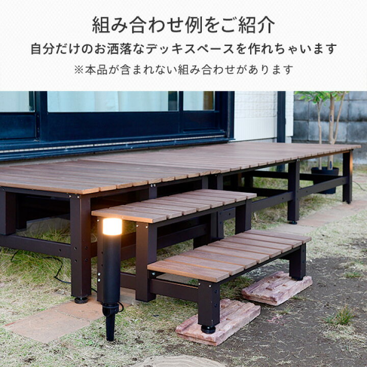 楽天市場】ワイドデッキ縁台 木目調 (幅180奥行90) おしゃれ PDX-180 