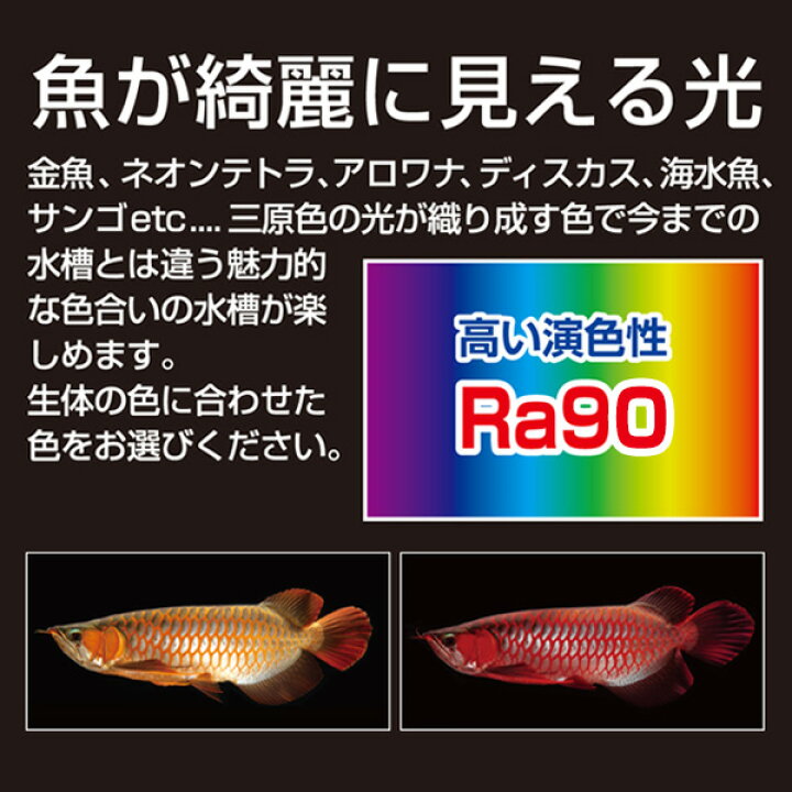 楽天市場】水槽用 照明 ライト 水中マルチカラー LED 1500 (2650lm/30W 