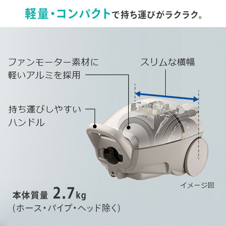 楽天市場】紙パック式クリーナー かるパック 掃除機 コンパクト ハイ 