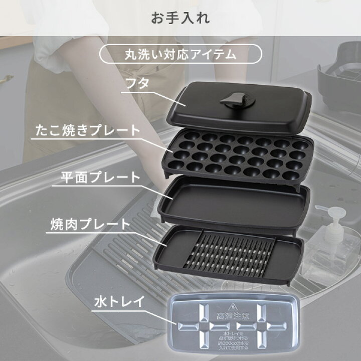 楽天市場】ホットプレート 大型 3枚 煙の少ない 焼肉グリル 減煙 無煙 