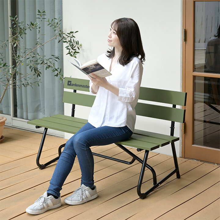 楽天市場】ガーデンベンチ アルミベンチ 屋外 長椅子 イス アルミ製 幅 