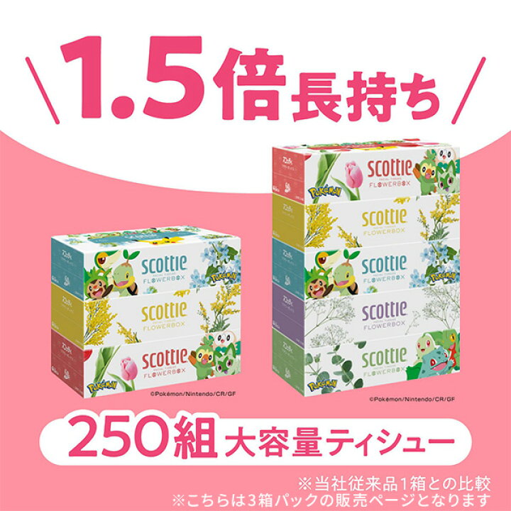 楽天市場】【在庫限り／ポケモン仕様】 スコッティ ティッシュペーパー 