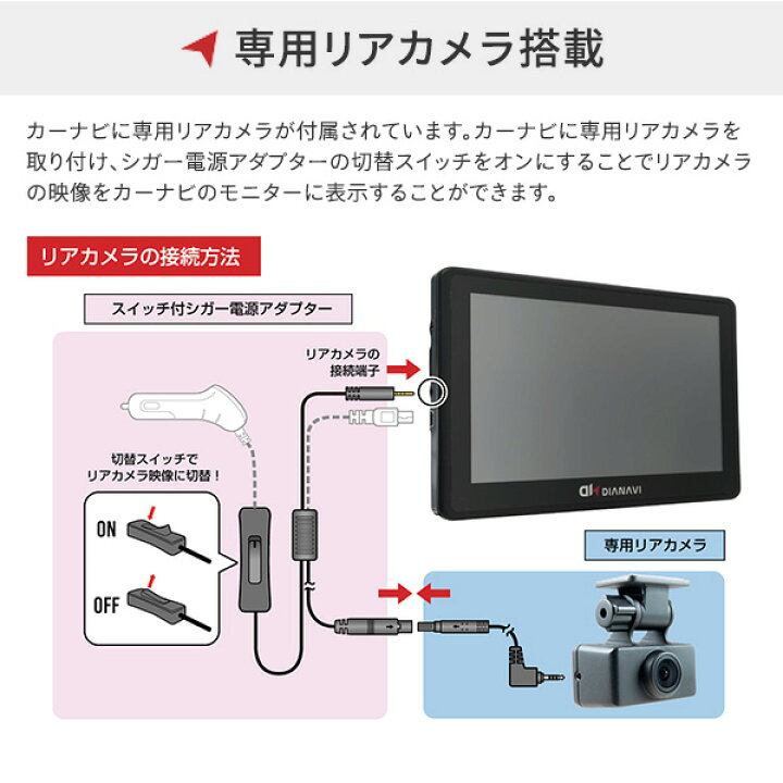 楽天市場】カーナビゲーション 7インチ ポータブル リアカメラ搭載 DT 