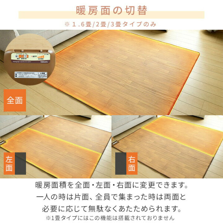 楽天市場】ホットカーペット フローリング調 1畳 1.6畳 2畳 3畳 ホット 