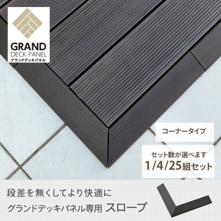 楽天市場】グランドデッキパネル用 スロープ コーナー 1組/4組/25組