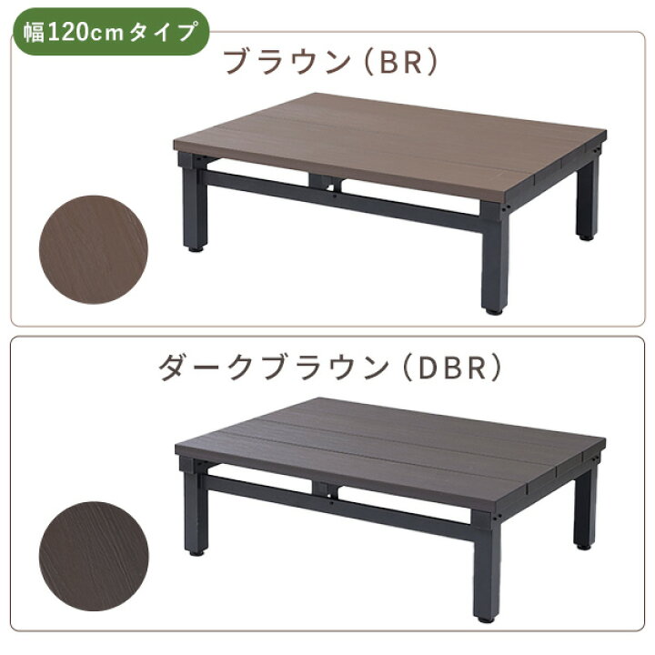 楽天市場】人工木 ウッドデッキ 90×90cm/90×120cm 簡単設置 ブラウン 